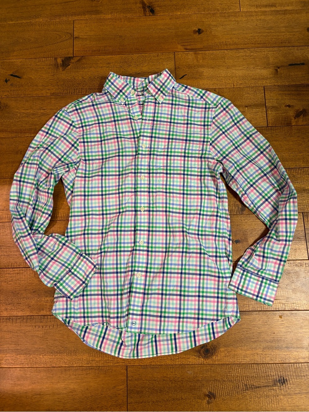 Vineyard Vines On-The-Go Performance Shirt Men Brrr Cooling Plaid Stretch OTG